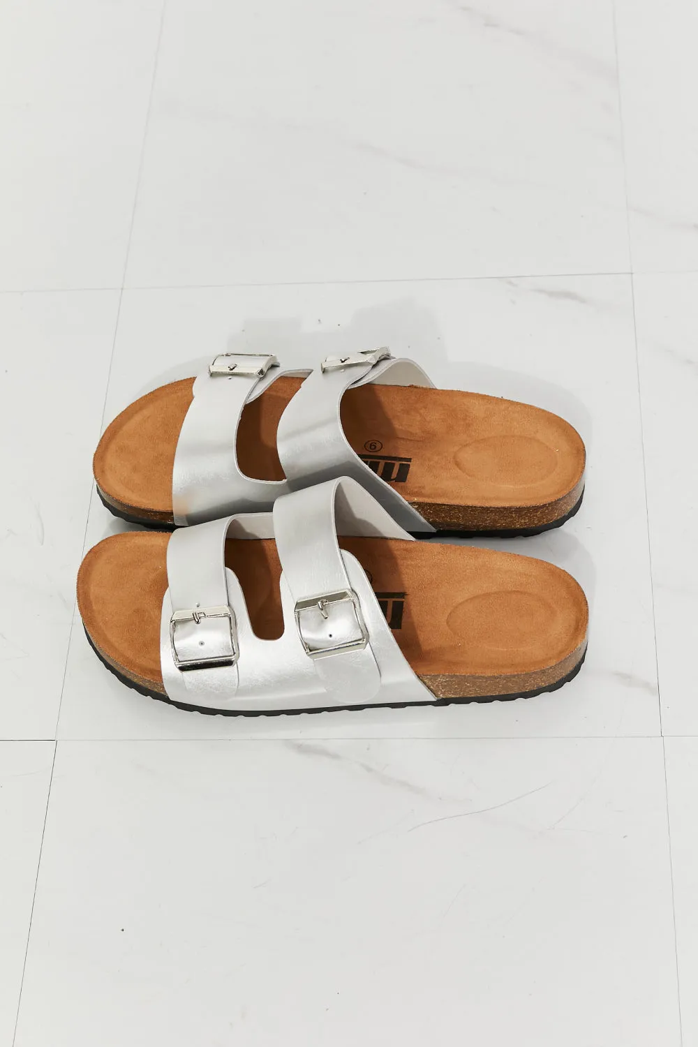 Best Double-Banded Slide Sandal in Silver