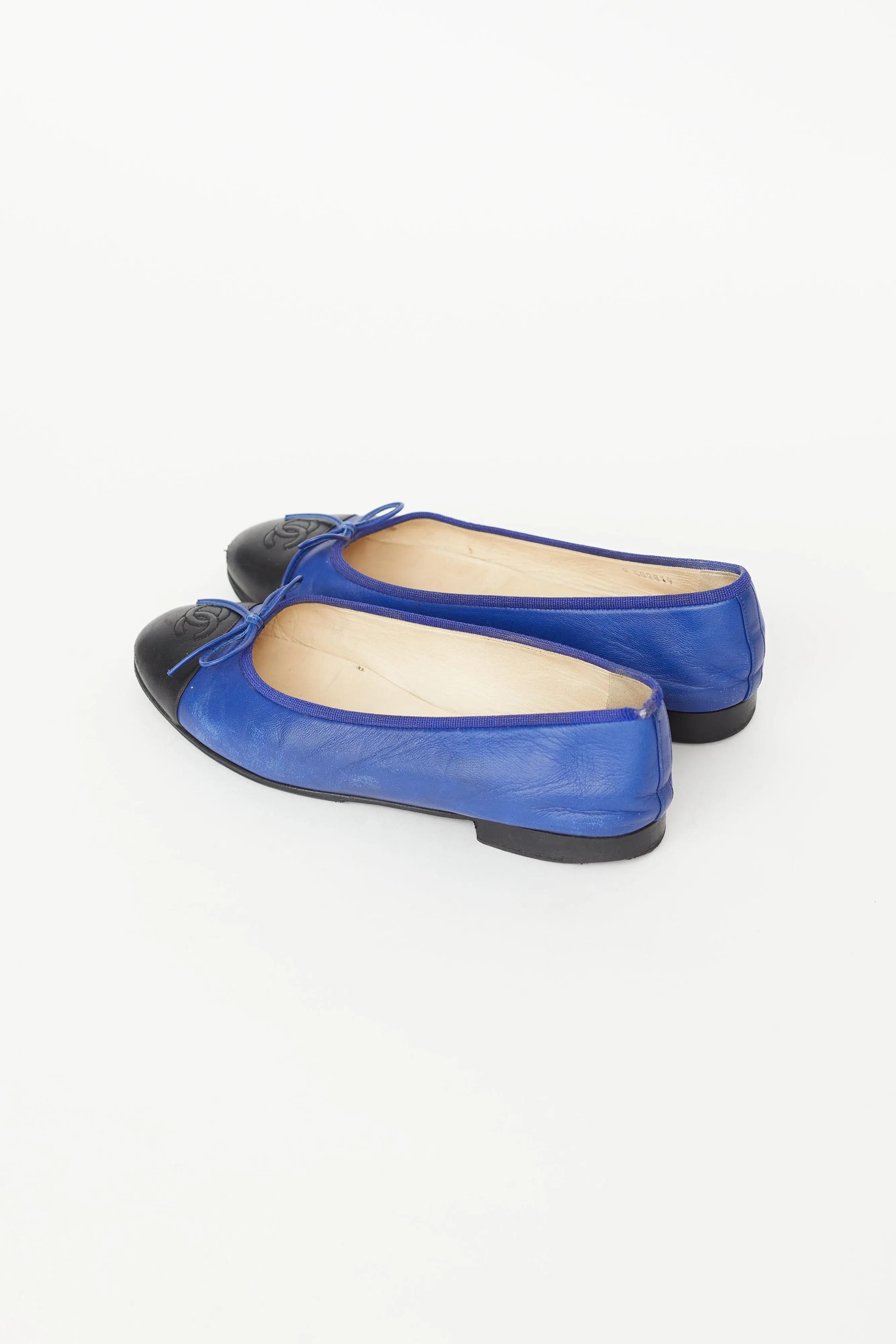 Blue & Black Leather CC Ballet Flat