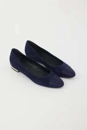 Blue Velvet & Silk Flat