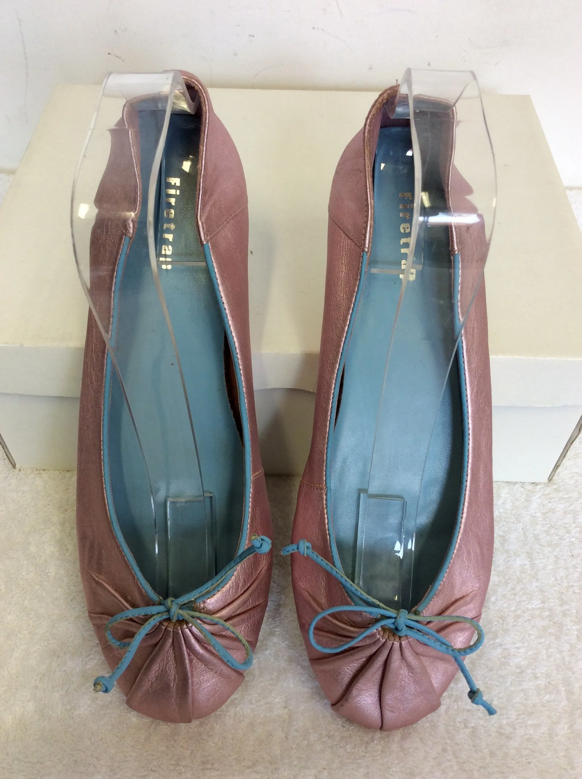 BRAND NEW FIRETRAP PINK METALLIC BALLERINA FLATS SIZE 6/39