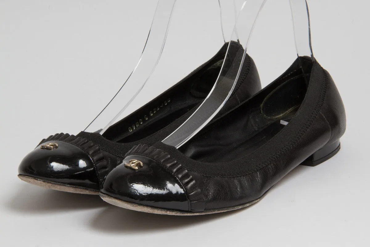 CAP TOE BALLET FLATS