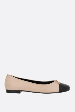 cap-toe nappa ballerinas