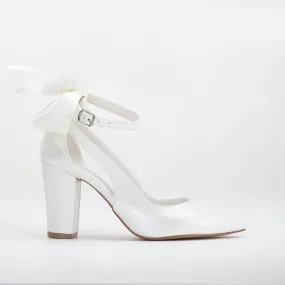 Coralie - Ivory Wedding Shoes with Ribbon