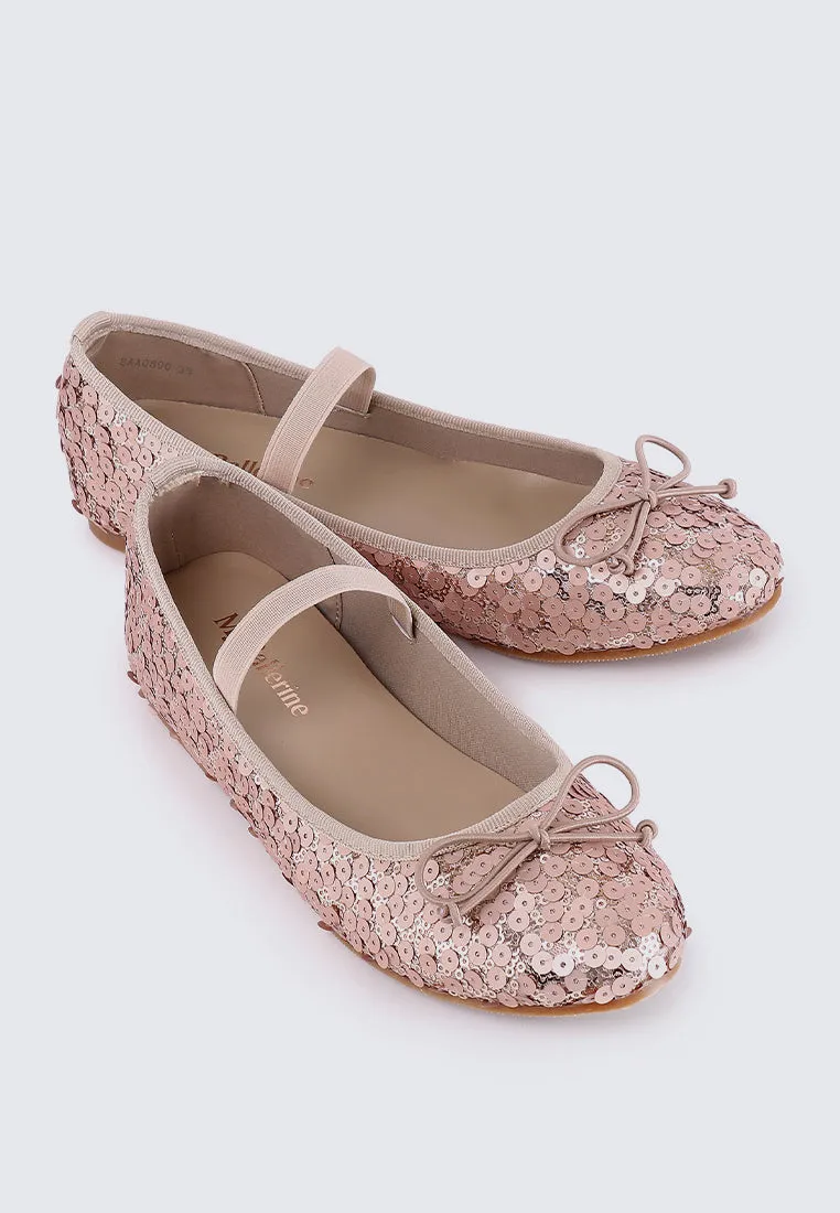 Emerson Comfy Ballerina In Champagne