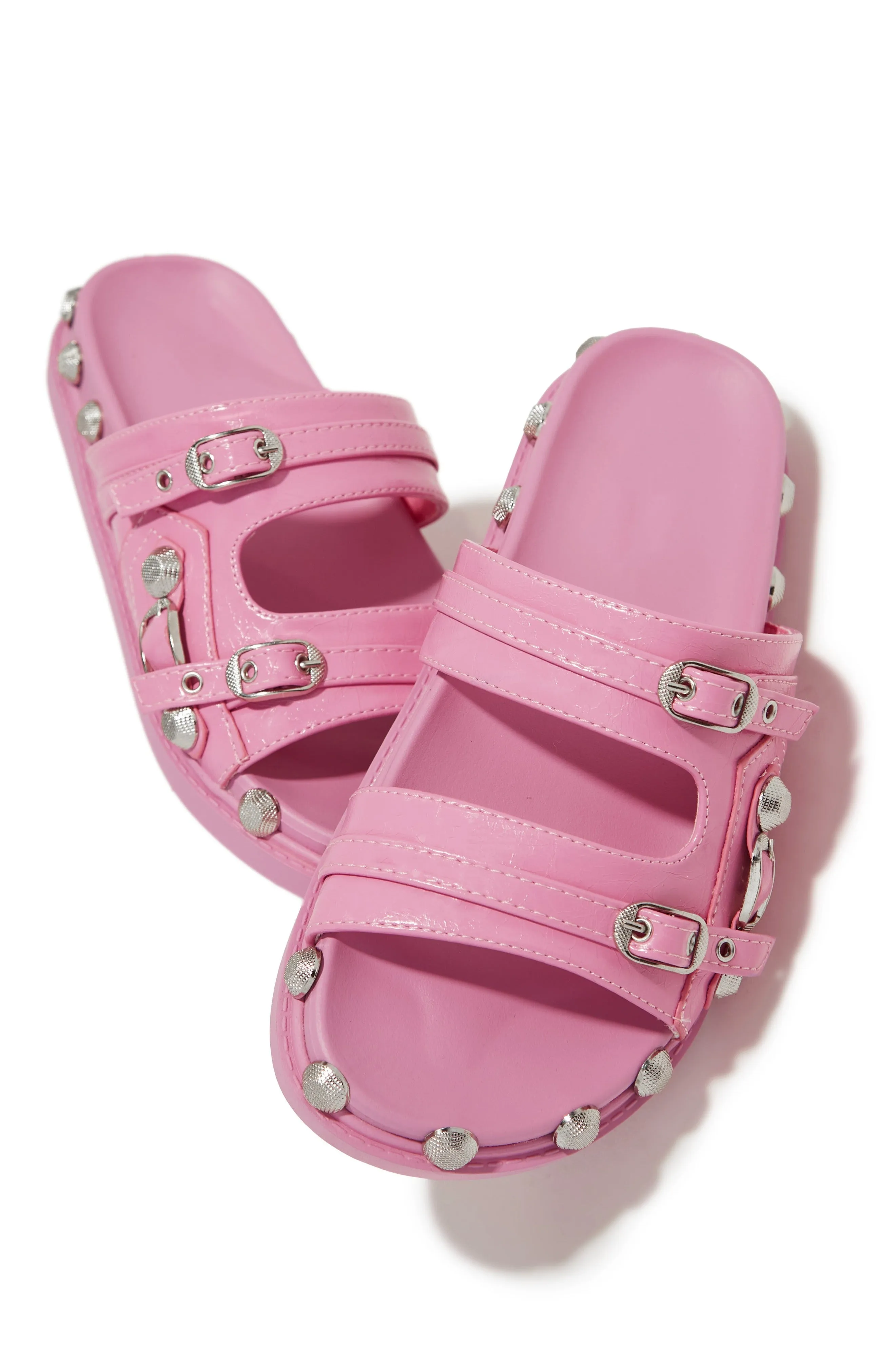 Erika Slip On Sandals - Pink