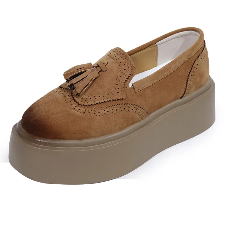 Eva – Women's Suede Platform Casual Loafers