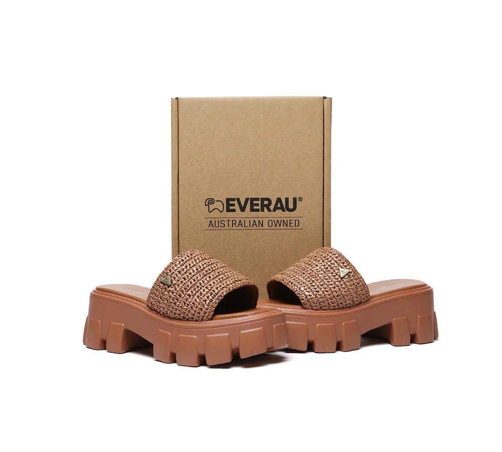 EVERAU® Women Woven Chunky Platform Sandals