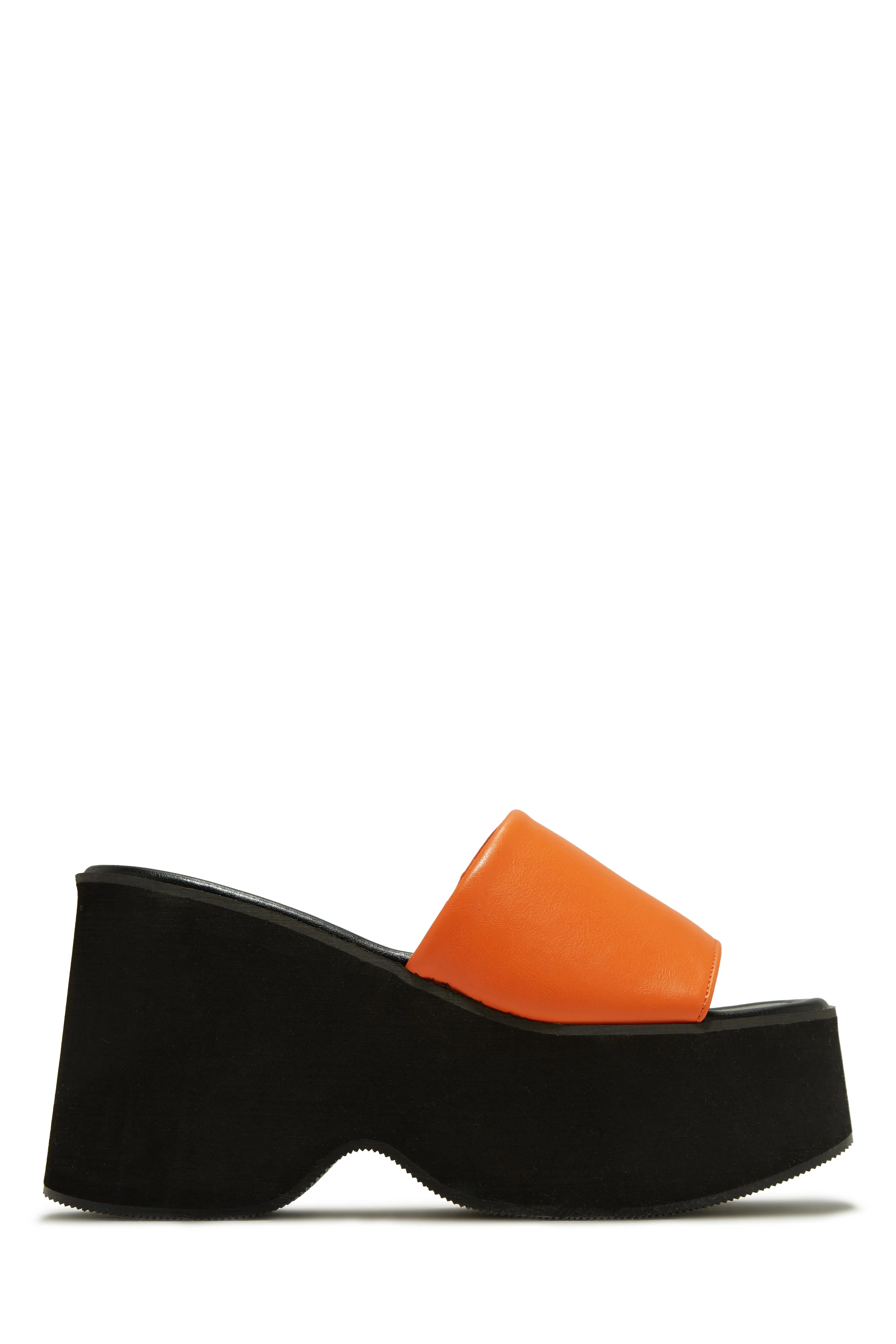 Francia Platform Slip On Sandals - Orange