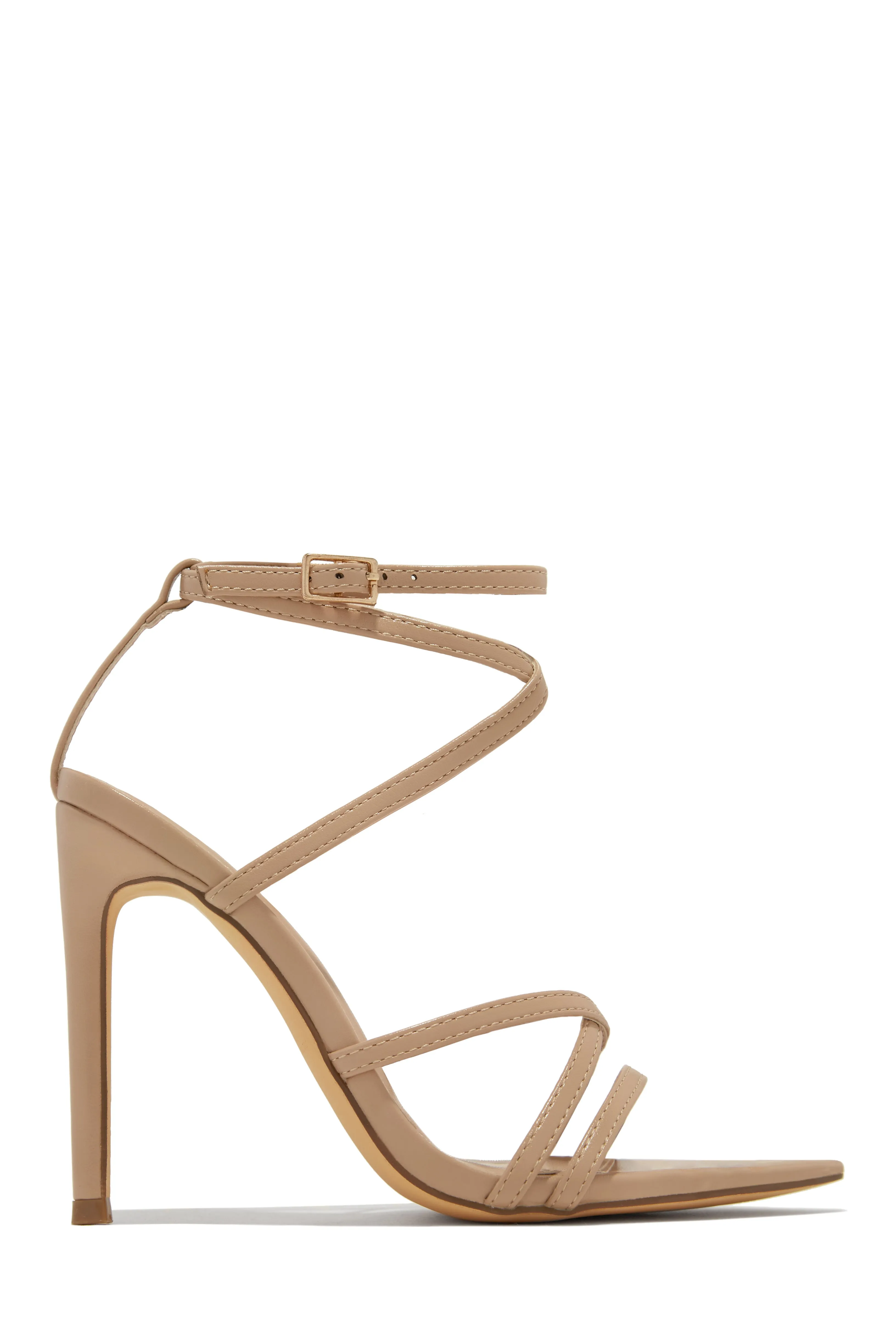 Gossip Girl Strappy High Heels - Nude