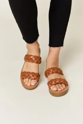 Hazel Blues® |  WILD DIVA Woven Dual Band Platform Sandals