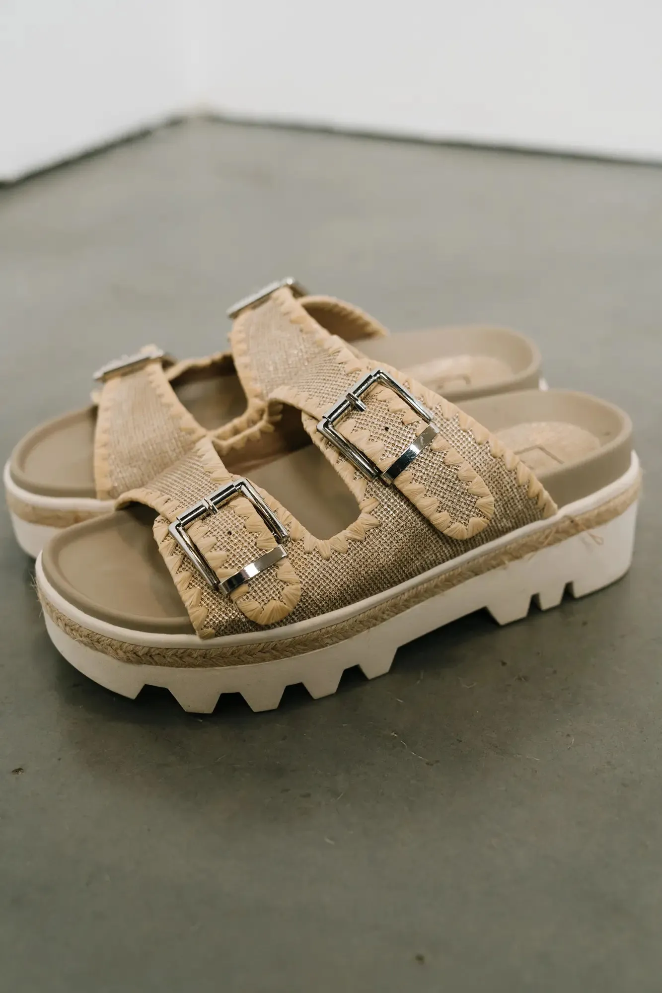 Laura Woven Sandals in Gold