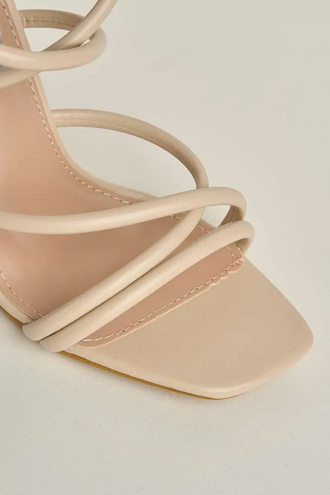 Libra Strappy Heeled Sandal in Nude