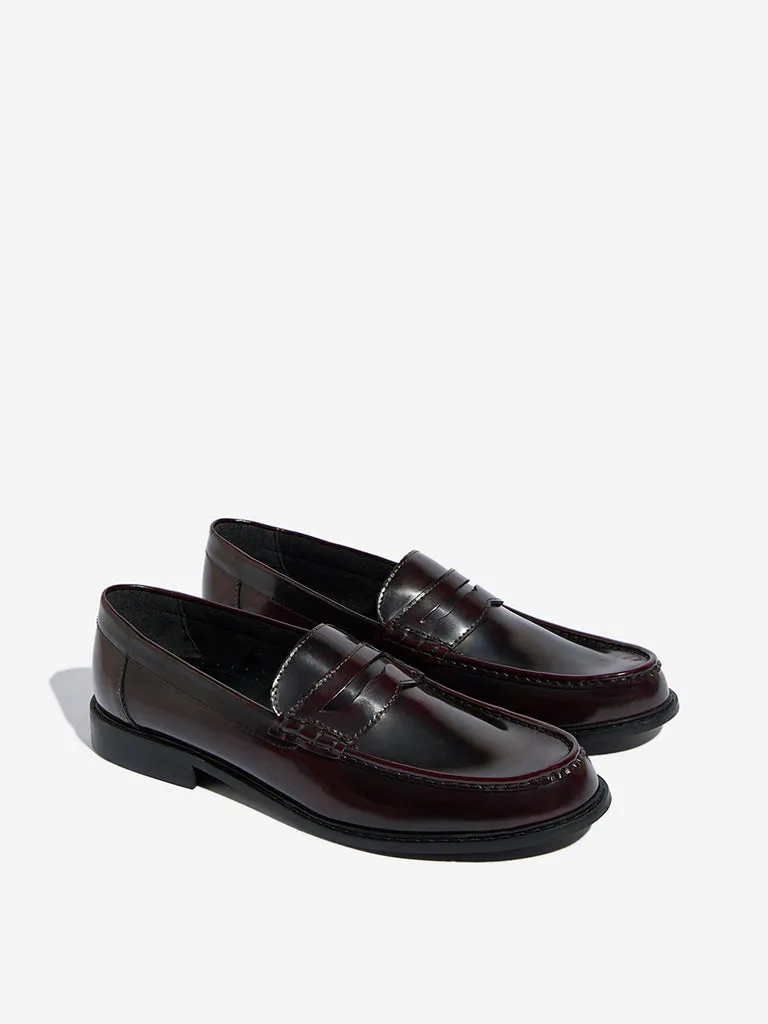 SOLEPLAY Black Burgundy Loafers