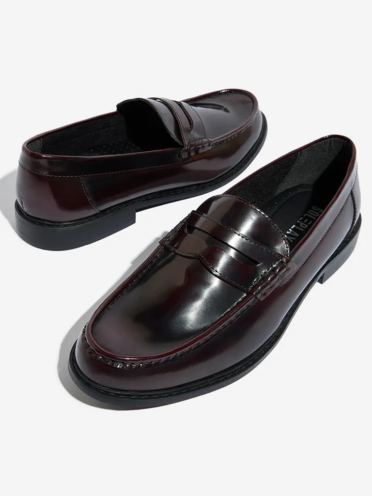 SOLEPLAY Black Burgundy Loafers