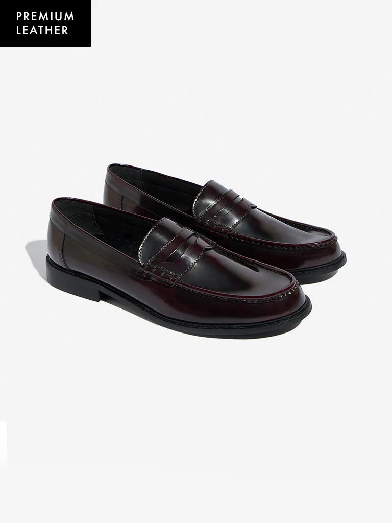 SOLEPLAY Black Burgundy Loafers