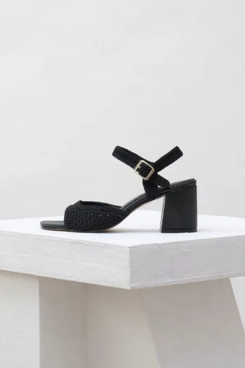 Souliers Martinez - Sicilia Block Heel: Black