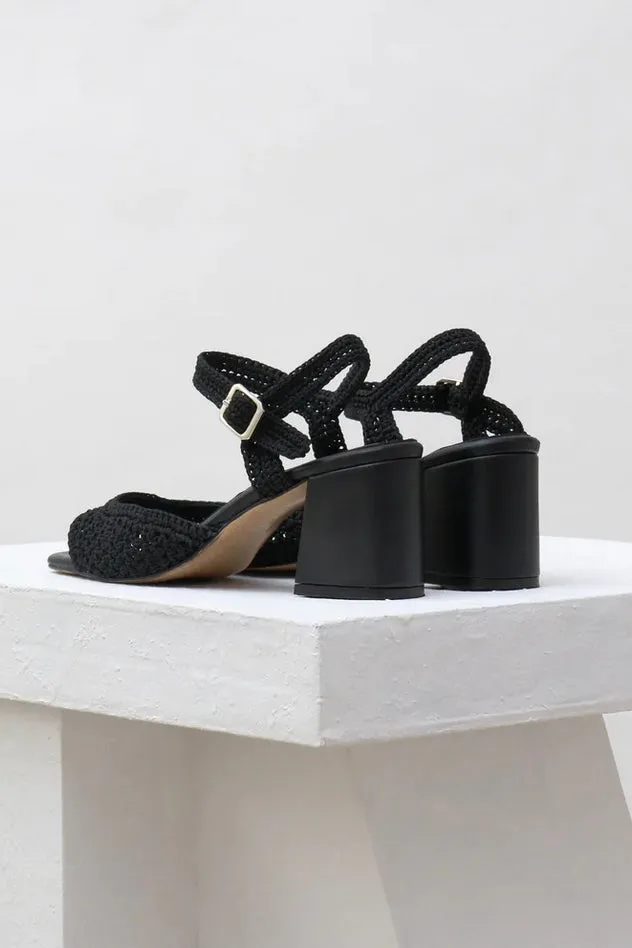 Souliers Martinez - Sicilia Block Heel: Black