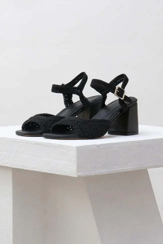 Souliers Martinez - Sicilia Block Heel: Black