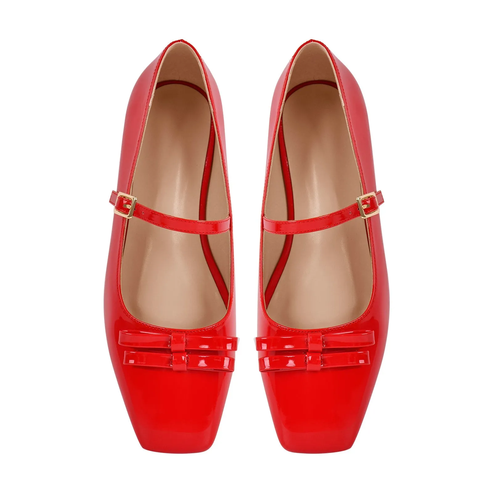 Square Toe Ballet Flats