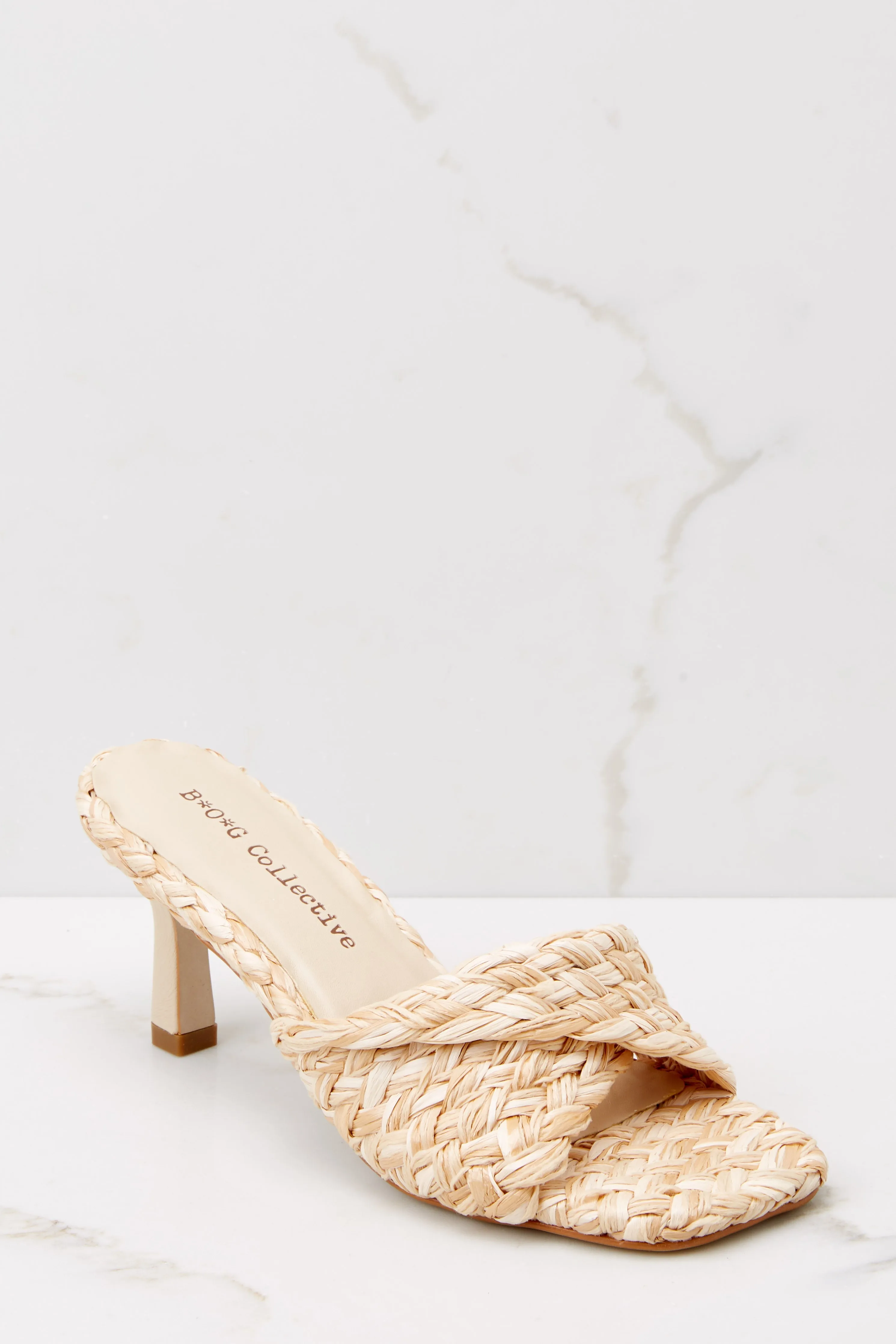 Zinnia Natural Braided Raffia Sandal